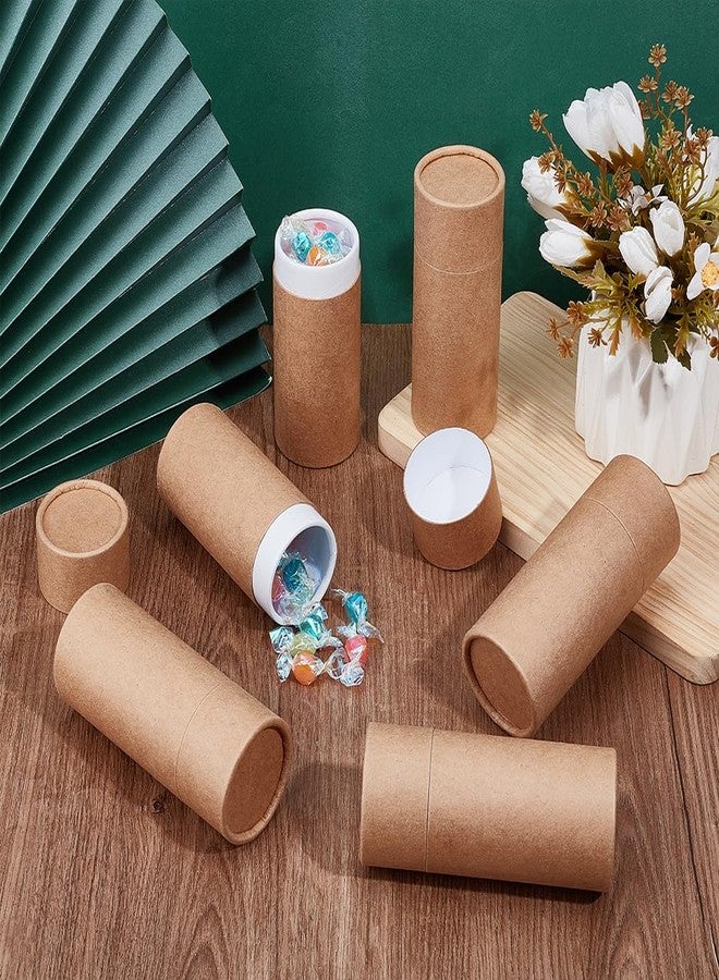 بينيكريت، ٢٠ قطعة من أنابيب ورق الكرافت سعة ١٠٠ مل/ ٣.٥ أونصة، عبوات ورق كرافت دائرية، علب كرتونية دائرية فارغة للأقلام، الشاي، المشروبات، القهوة، مستحضرات التجميل، وتغليف الهدايا الحرفية - Image 4